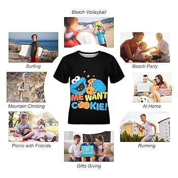 Amazon.co.jp: 子供 Tシャツ セサミストリート クッキー